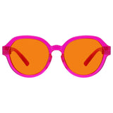 Blue Blocking Orange Glasses Oversized Metalless Nighttime Eyewear R2317-B98 (100%) from eyekeeper