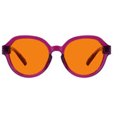 Blue Blocking Orange Glasses Oversized Metalless Nighttime Eyewear R2317-B98 (100%) from eyekeeper
