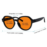 Blue Blocking Orange Glasses Oversized Metalless Nighttime Eyewear R2317-B98 (100%) from eyekeeper