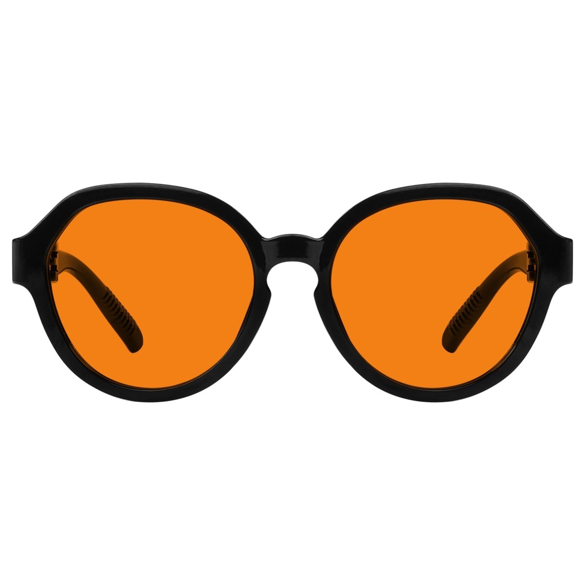 Blue Blocking Orange Glasses Oversized Metalless Nighttime Eyewear R2317-B98 (100%) from eyekeeper