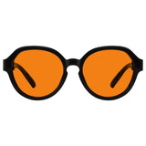 Blue Blocking Orange Glasses Oversized Metalless Nighttime Eyewear R2317-B98 (100%) from eyekeeper