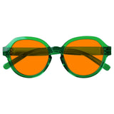 Blue Blocking Orange Glasses Oversized Metalless Nighttime Eyewear R2317-B98 (100%) from eyekeeper