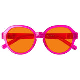 Blue Blocking Orange Glasses Oversized Metalless Nighttime Eyewear R2317-B98 (100%) from eyekeeper