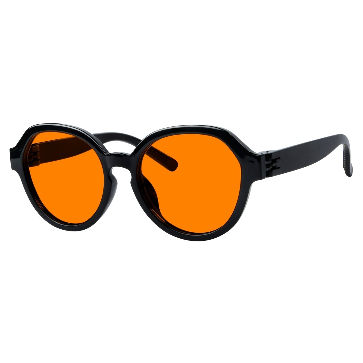 Blue Blocking Orange Glasses Oversized Metalless Nighttime Eyewear R2317-B98 (100%) from eyekeeper