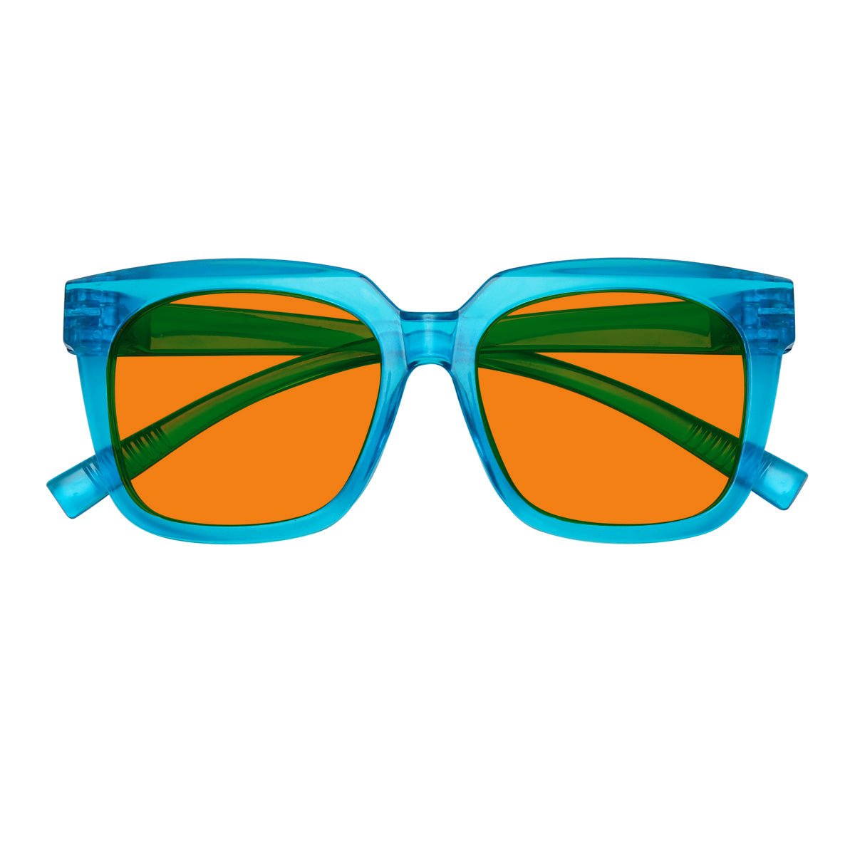 Blue Blocking Orange Lens for Sleep Metalless Glasses R2144-B98 (100%) from eyekeeper