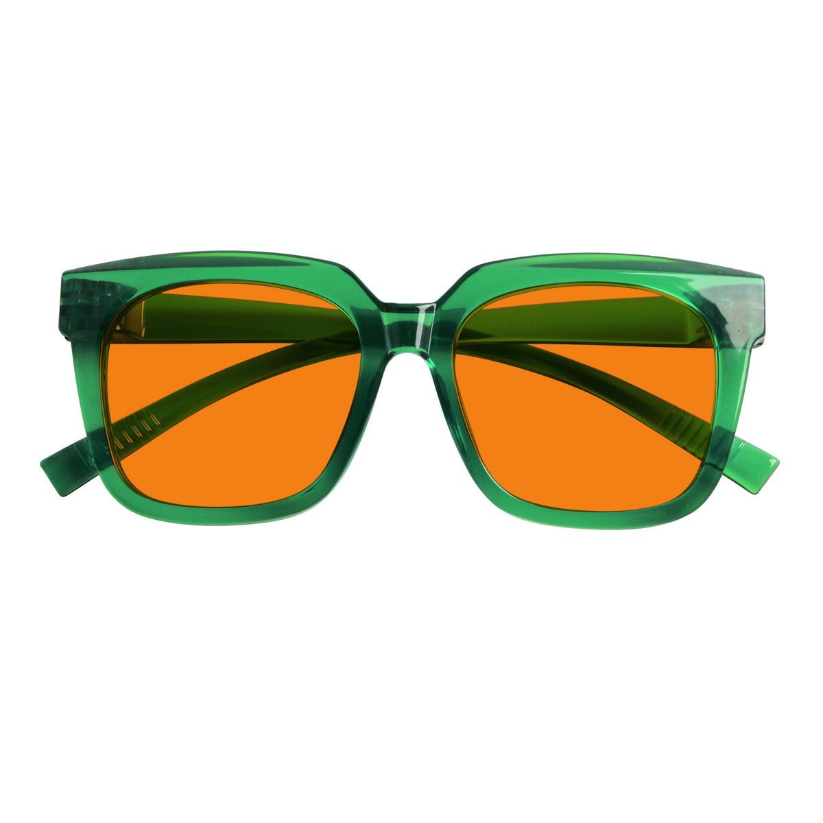 Blue Blocking Orange Lens for Sleep Metalless Glasses R2144-B98 (100%) from eyekeeper