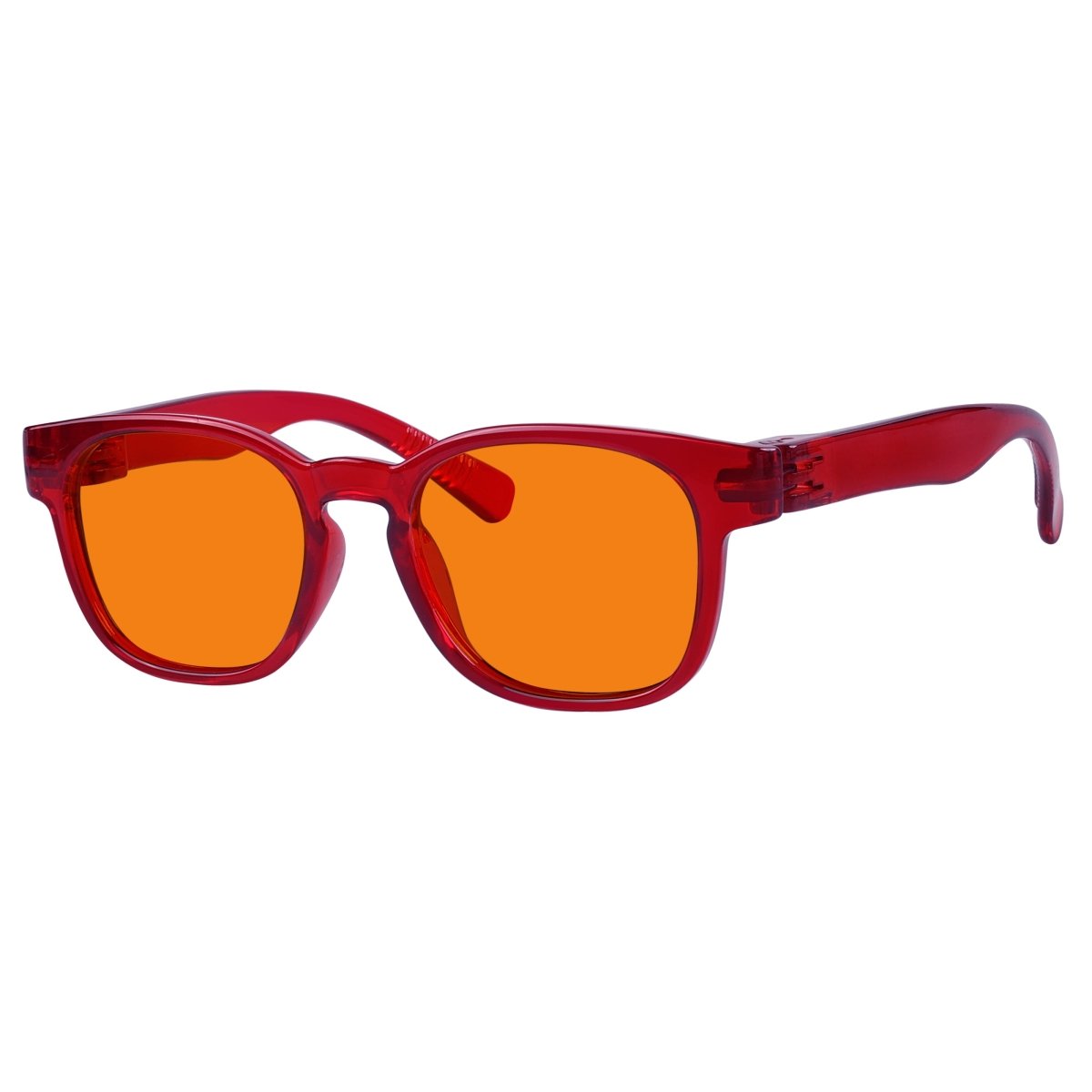 Blue Blocking Orange Lens Square Metalless Glasses NR144-B98 (100%) from eyekeeper