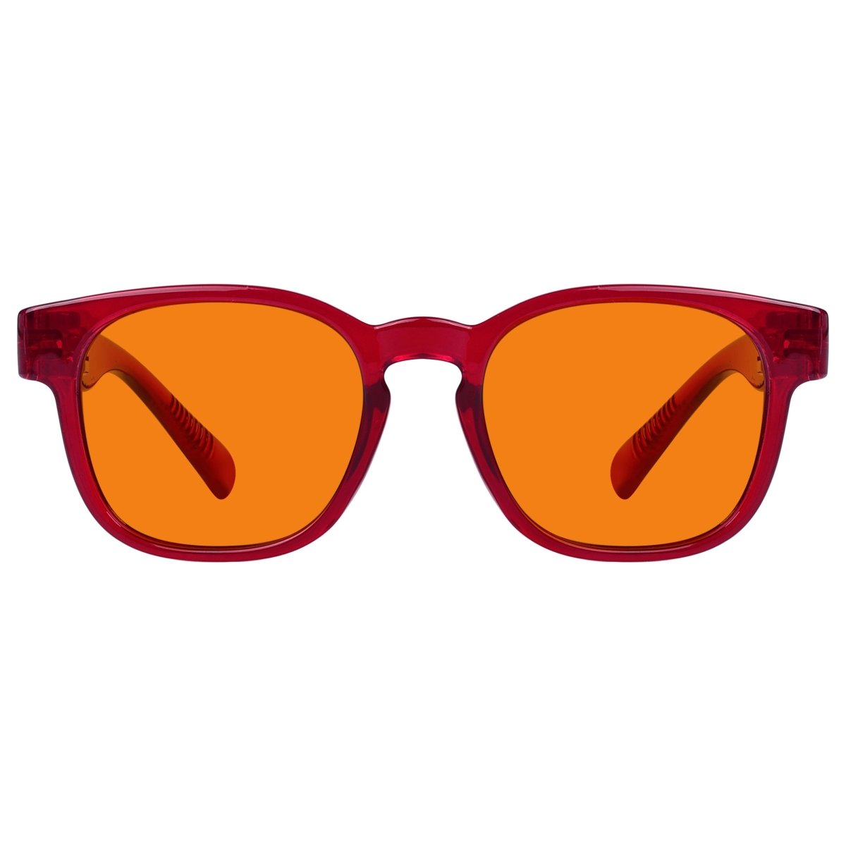 Blue Blocking Orange Lens Square Metalless Glasses NR144-B98 (100%) from eyekeeper