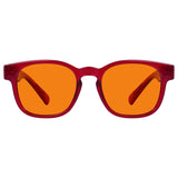 Blue Blocking Orange Lens Square Metalless Glasses NR144-B98 (100%) from eyekeeper