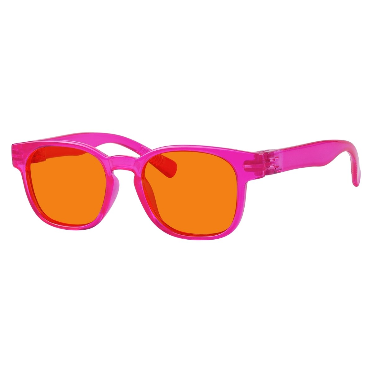 Blue Blocking Orange Lens Square Metalless Glasses NR144-B98 (100%) from eyekeeper