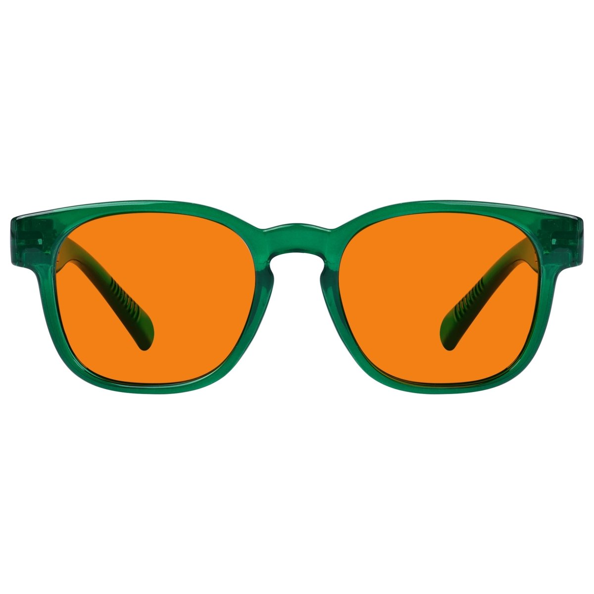 Blue Blocking Orange Lens Square Metalless Glasses NR144-B98 (100%) from eyekeeper