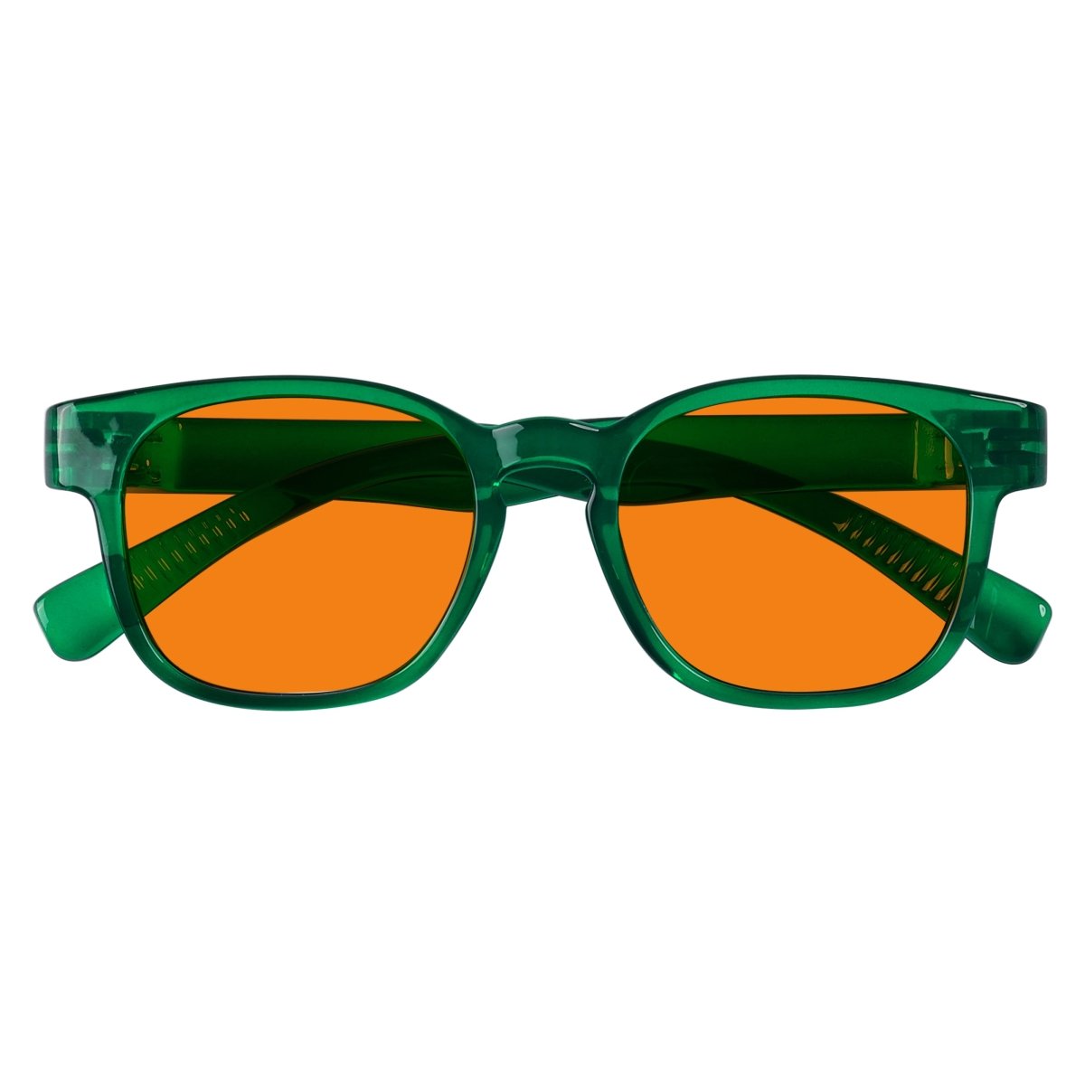 Blue Blocking Orange Lens Square Metalless Glasses NR144-B98 (100%) from eyekeeper