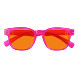 Blue Blocking Orange Lens Square Metalless Glasses NR144-B98 (100%) from eyekeeper