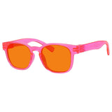 Blue Blocking Orange Lens Square Metalless Glasses NR144-B98 (100%) from eyekeeper