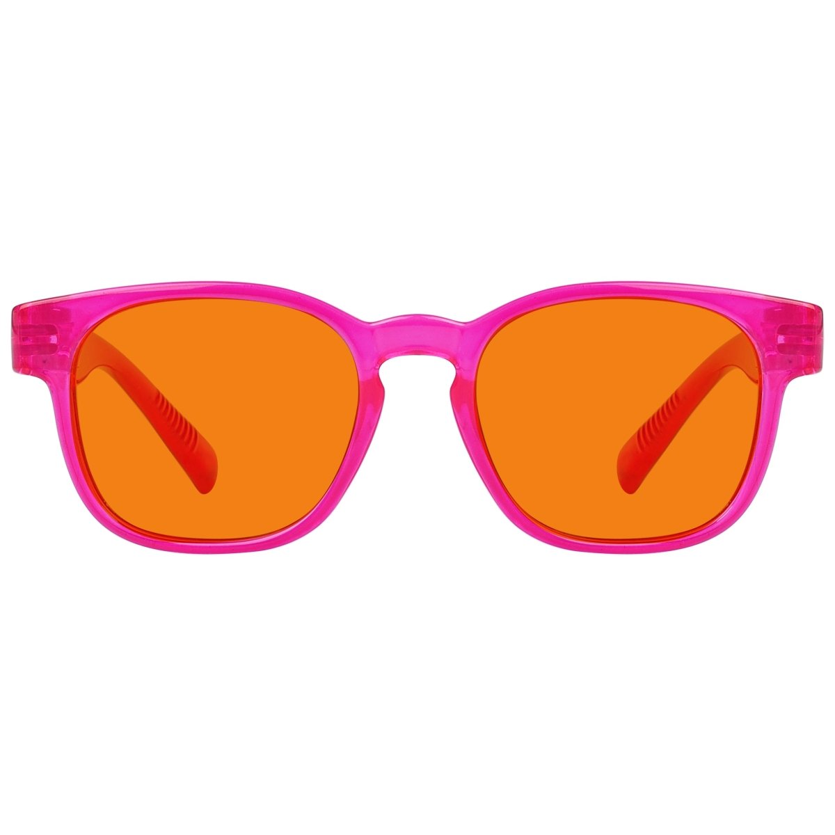 Blue Blocking Orange Lens Square Metalless Glasses NR144-B98 (100%) from eyekeeper