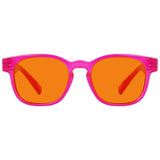 Blue Blocking Orange Lens Square Metalless Glasses NR144-B98 (100%) from eyekeeper
