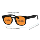 Blue Blocking Orange Lens Square Metalless Glasses NR144-B98 (100%) from eyekeeper