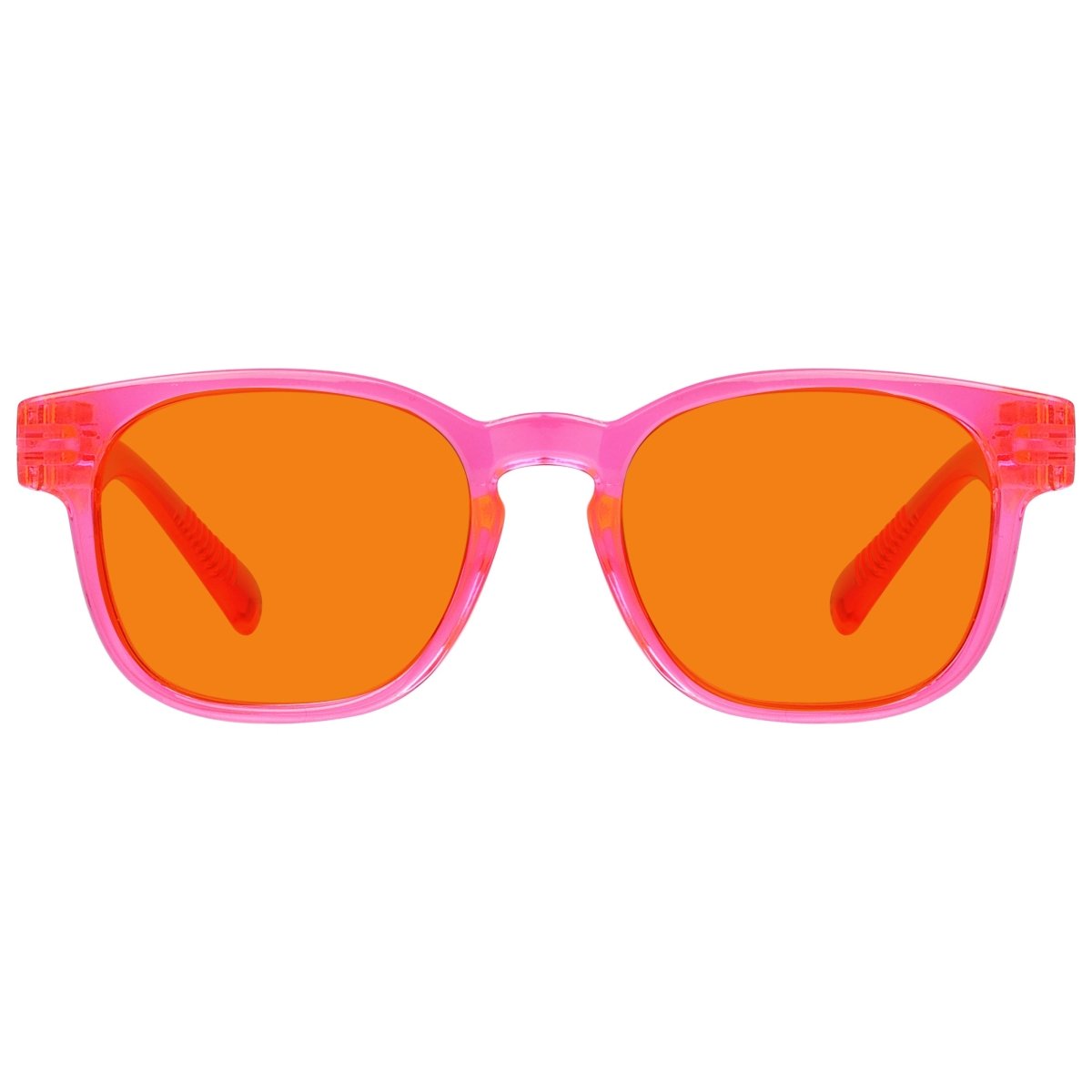 Blue Blocking Orange Lens Square Metalless Glasses NR144-B98 (100%) from eyekeeper