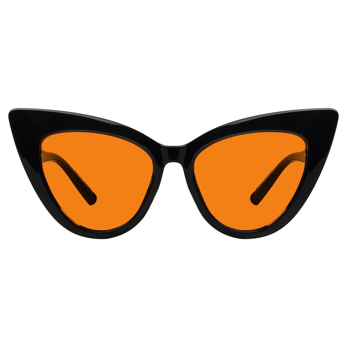 Blue Light Blocking Orange Cat-eye Nighttime Glasses R2318-B98 (100%) from eyekeeper