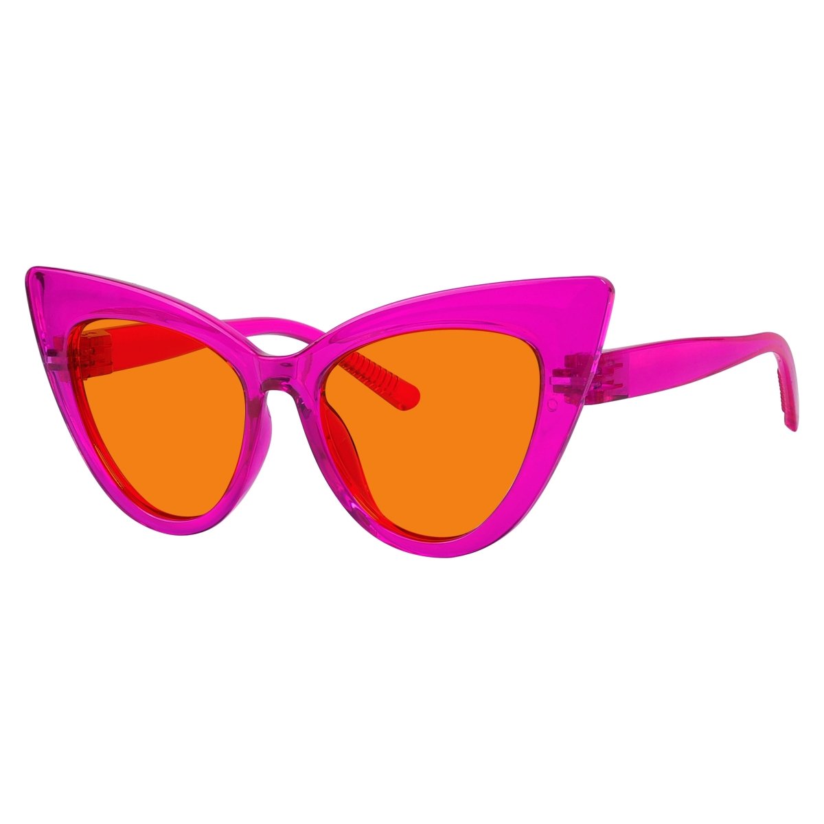 Blue Light Blocking Orange Cat-eye Nighttime Glasses R2318-B98 (100%) from eyekeeper