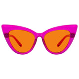 Blue Light Blocking Orange Cat-eye Nighttime Glasses R2318-B98 (100%) from eyekeeper
