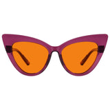 Blue Light Blocking Orange Cat-eye Nighttime Glasses R2318-B98 (100%) from eyekeeper