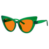 Blue Light Blocking Orange Cat-eye Nighttime Glasses R2318-B98 (100%) from eyekeeper