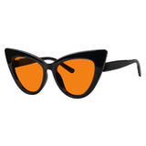 Blue Light Blocking Orange Cat-eye Nighttime Glasses R2318-B98 (100%) from eyekeeper