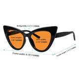 Blue Light Blocking Orange Cat-eye Nighttime Glasses R2318-B98 (100%) from eyekeeper
