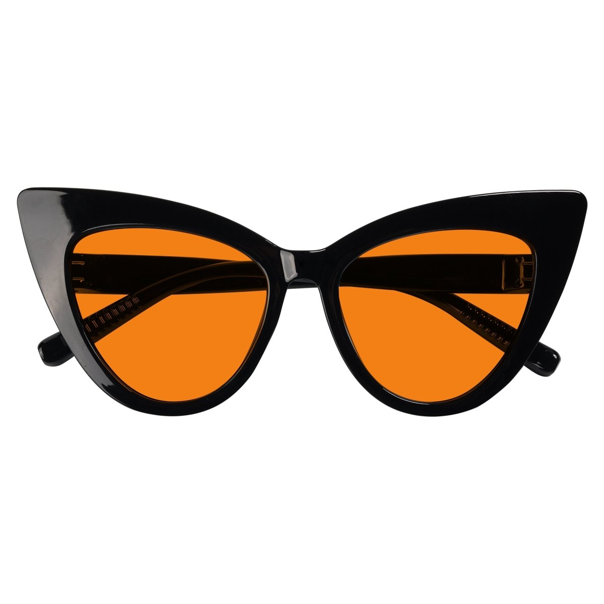 Blue Light Blocking Orange Cat-eye Nighttime Glasses R2318-B98 (100%) from eyekeeper
