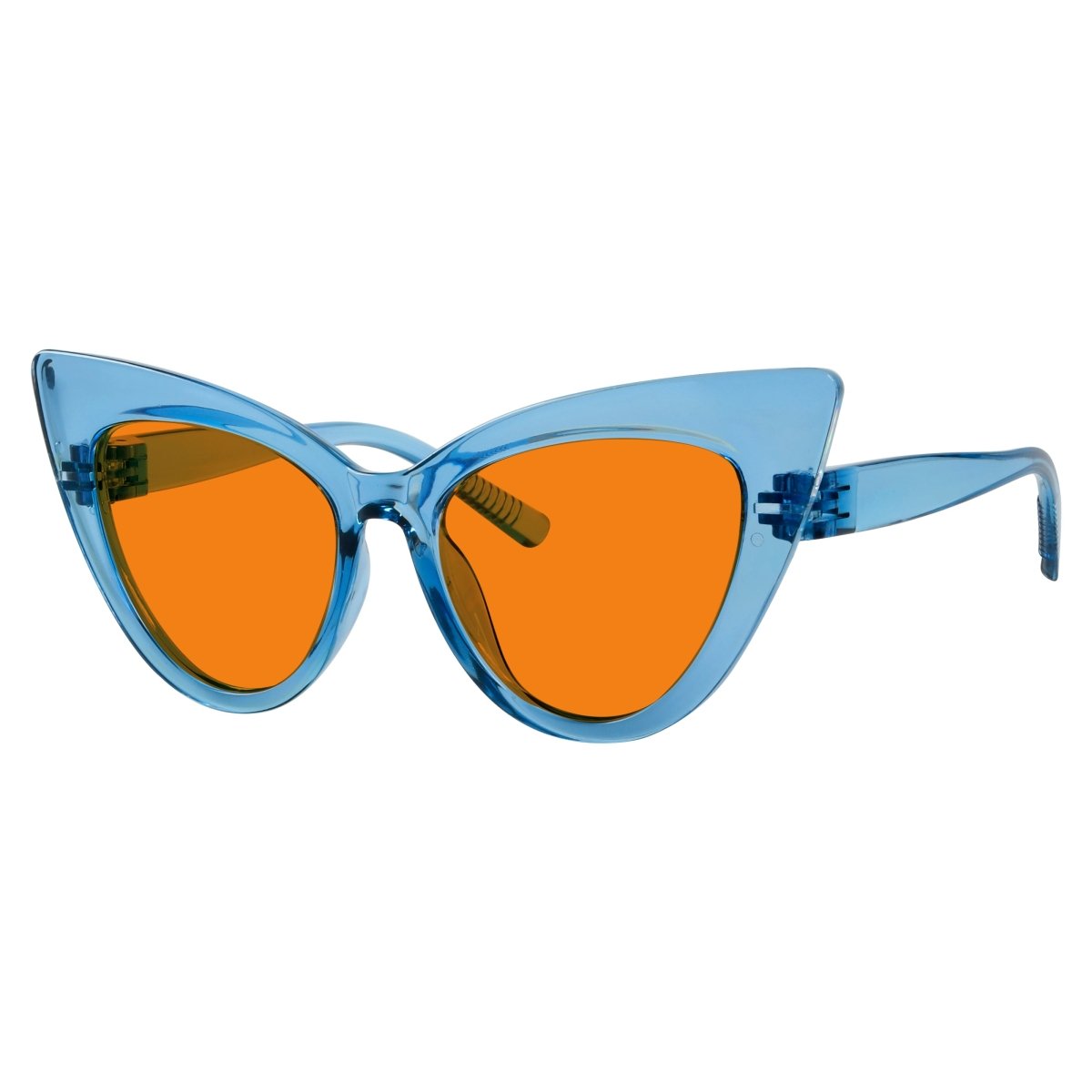 Blue Light Blocking Orange Cat-eye Nighttime Glasses R2318-B98 (100%) from eyekeeper