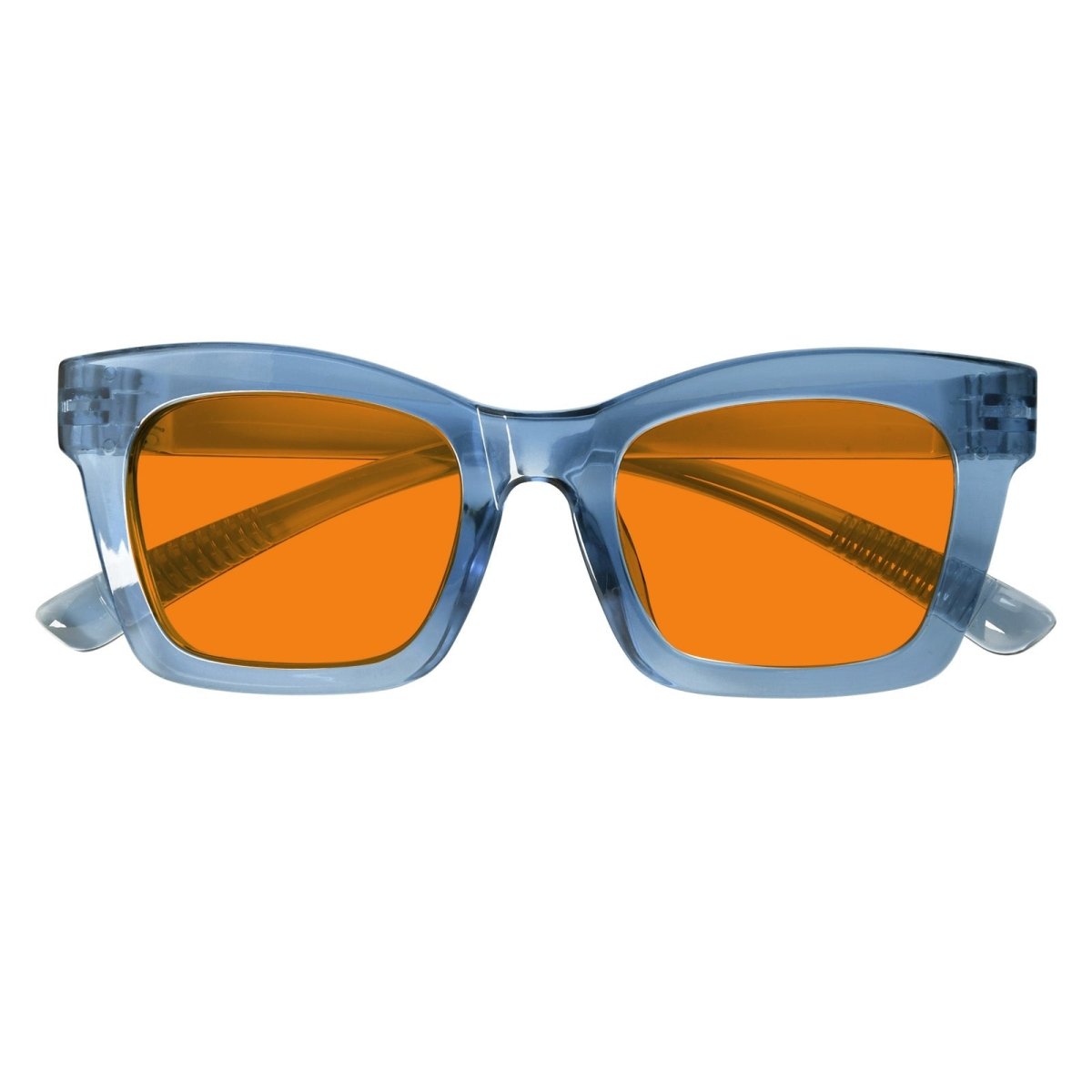 Blue Light Blocking Orange Glasses Metalless Screwless R2308-B98 (100%) from eyekeeper