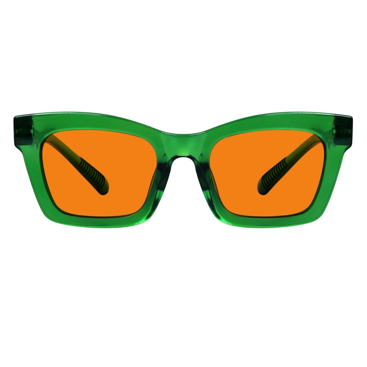 Blue Light Blocking Orange Glasses Metalless Screwless R2308-B98 (100%) from eyekeeper