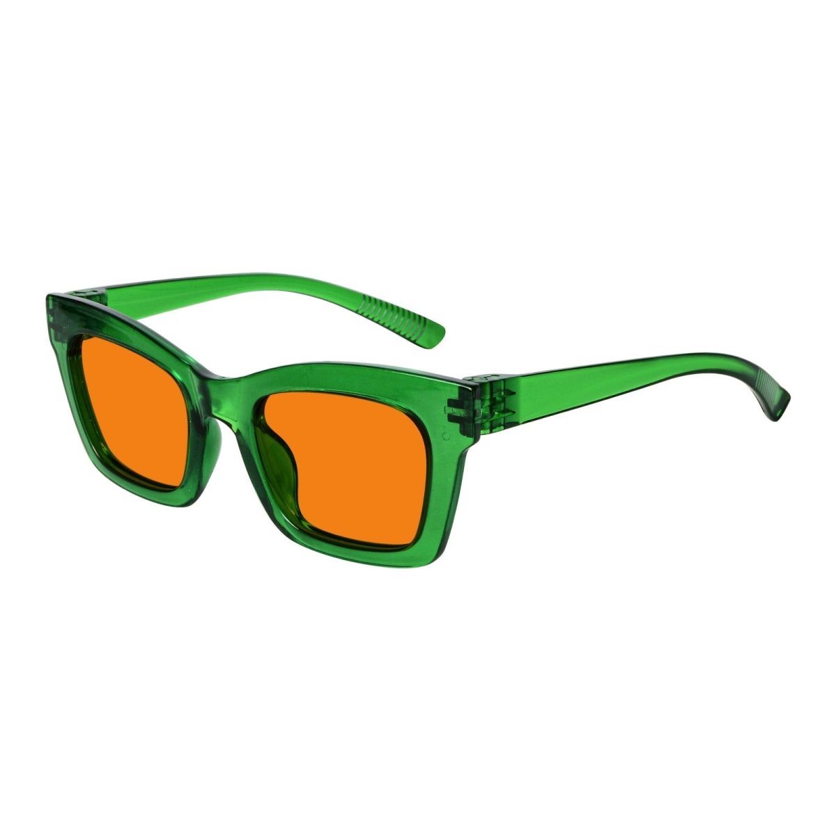 Blue Light Blocking Orange Glasses Metalless Screwless R2308-B98 (100%) from eyekeeper