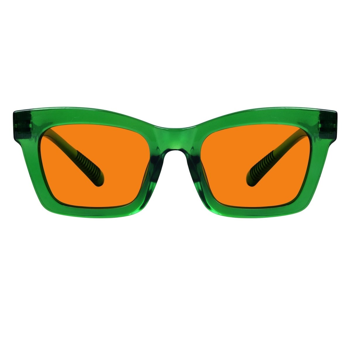Blue Light Blocking Orange Glasses Metalless Screwless R2308-B98 (100%) from eyekeeper
