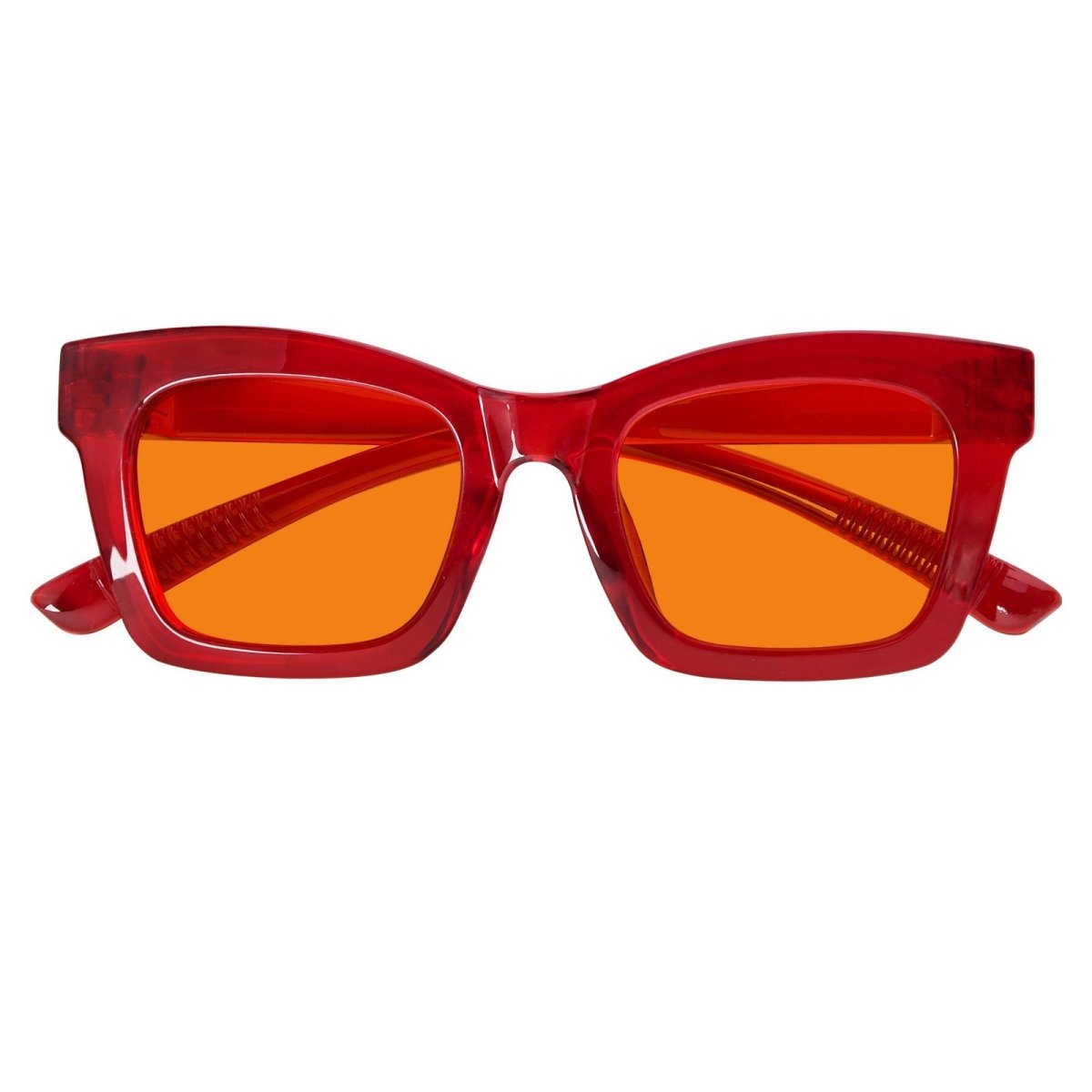 Blue Light Blocking Orange Glasses Metalless Screwless R2308-B98 (100%) from eyekeeper
