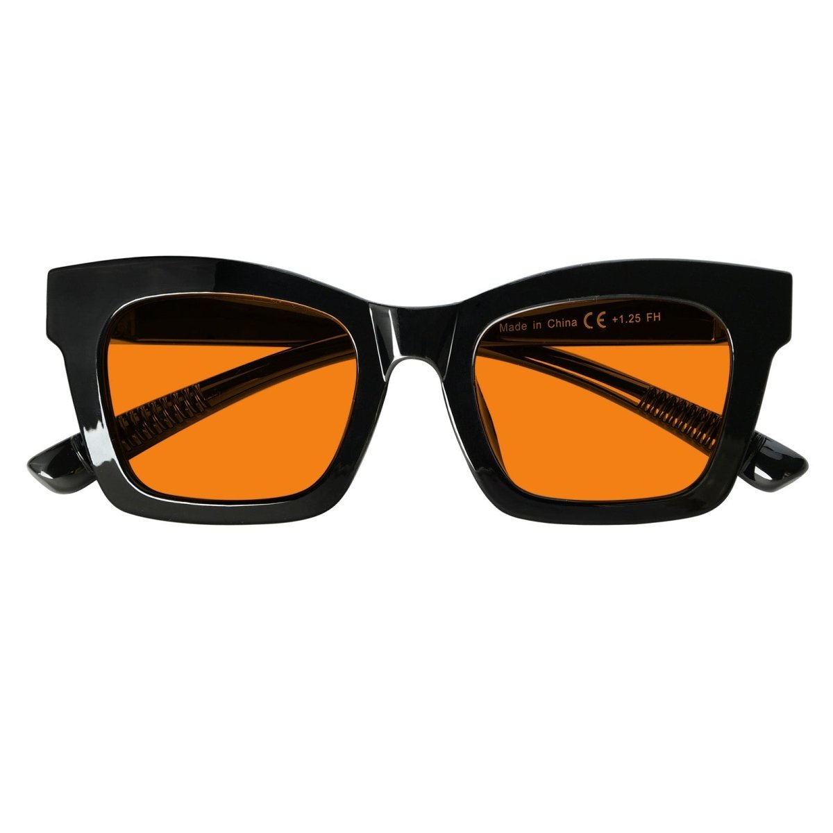 Blue Light Blocking Orange Glasses Metalless Screwless R2308-B98 (100%) from eyekeeper