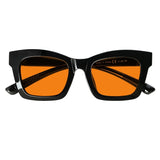 Blue Light Blocking Orange Glasses Metalless Screwless R2308-B98 (100%) from eyekeeper