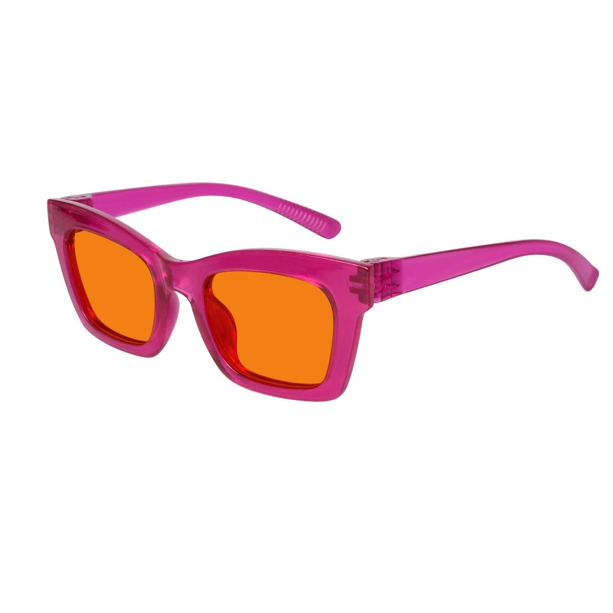 Blue Light Blocking Orange Glasses Metalless Screwless R2308-B98 (100%) from eyekeeper
