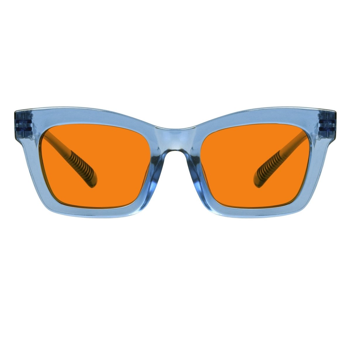 Blue Light Blocking Orange Glasses Metalless Screwless R2308-B98 (100%) from eyekeeper