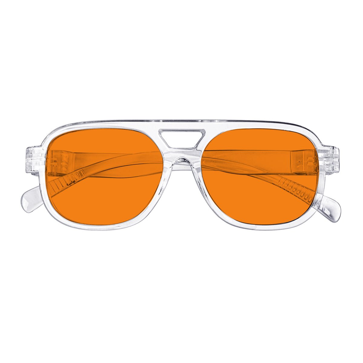 Blue Light Blocking Orange Lens Metalless Eyeglasses R2515-B98 (100%) from eyekeeper