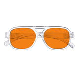Blue Light Blocking Orange Lens Metalless Eyeglasses R2515-B98 (100%) from eyekeeper