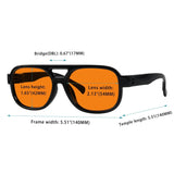 Blue Light Blocking Orange Lens Metalless Eyeglasses R2515-B98 (100%) from eyekeeper
