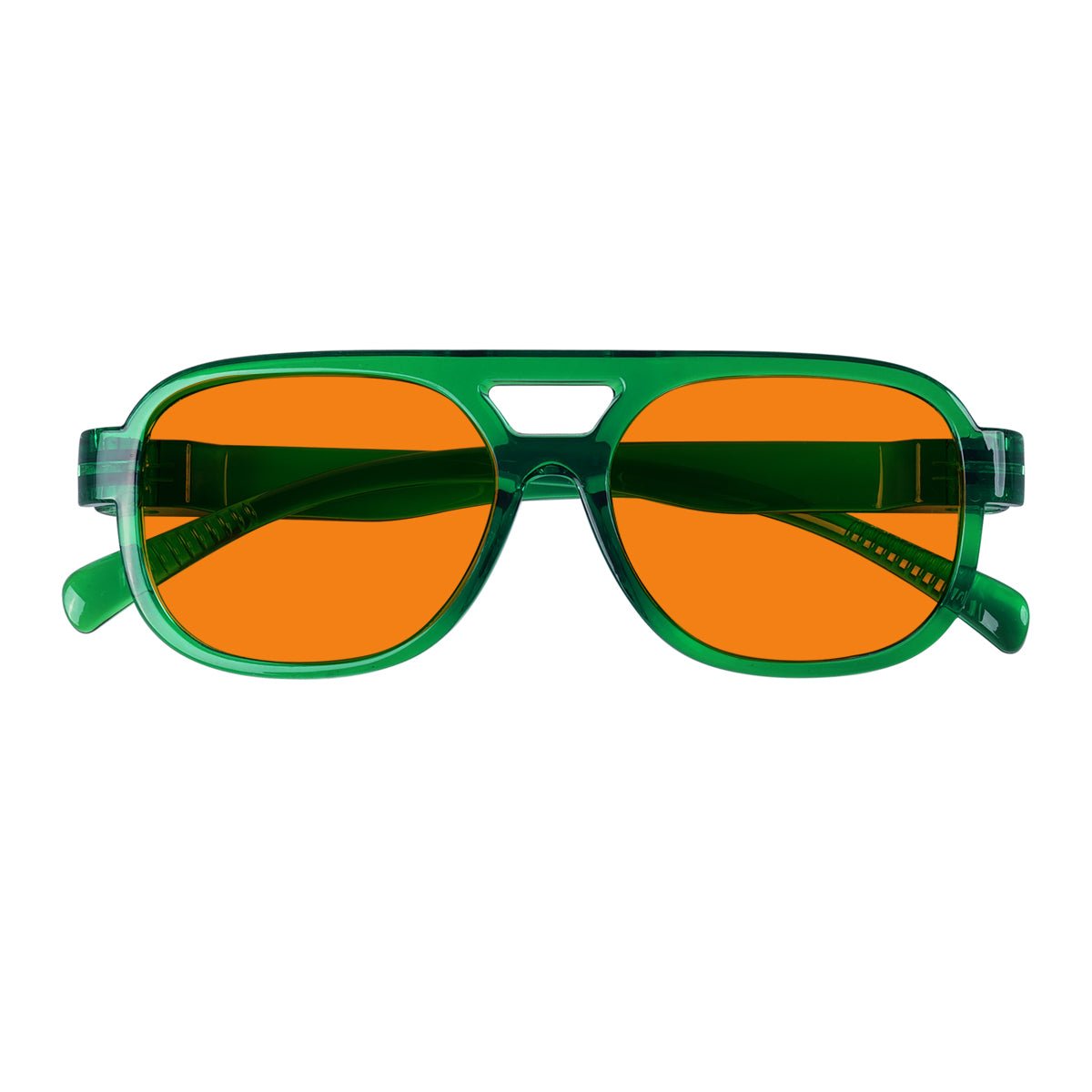 Blue Light Blocking Orange Lens Metalless Eyeglasses R2515-B98 (100%) from eyekeeper