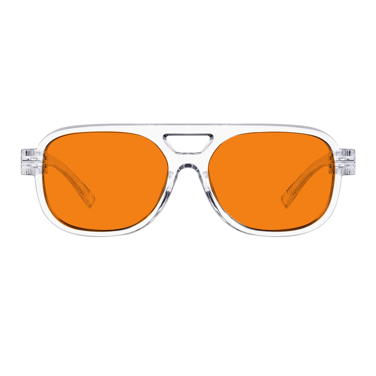 Blue Light Blocking Orange Lens Metalless Eyeglasses R2515-B98 (100%) from eyekeeper
