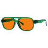 Blue Light Blocking Orange Lens Metalless Eyeglasses R2515-B98 (100%) from eyekeeper
