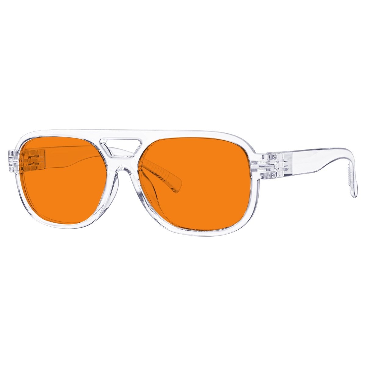 Blue Light Blocking Orange Lens Metalless Eyeglasses R2515-B98 (100%) from eyekeeper