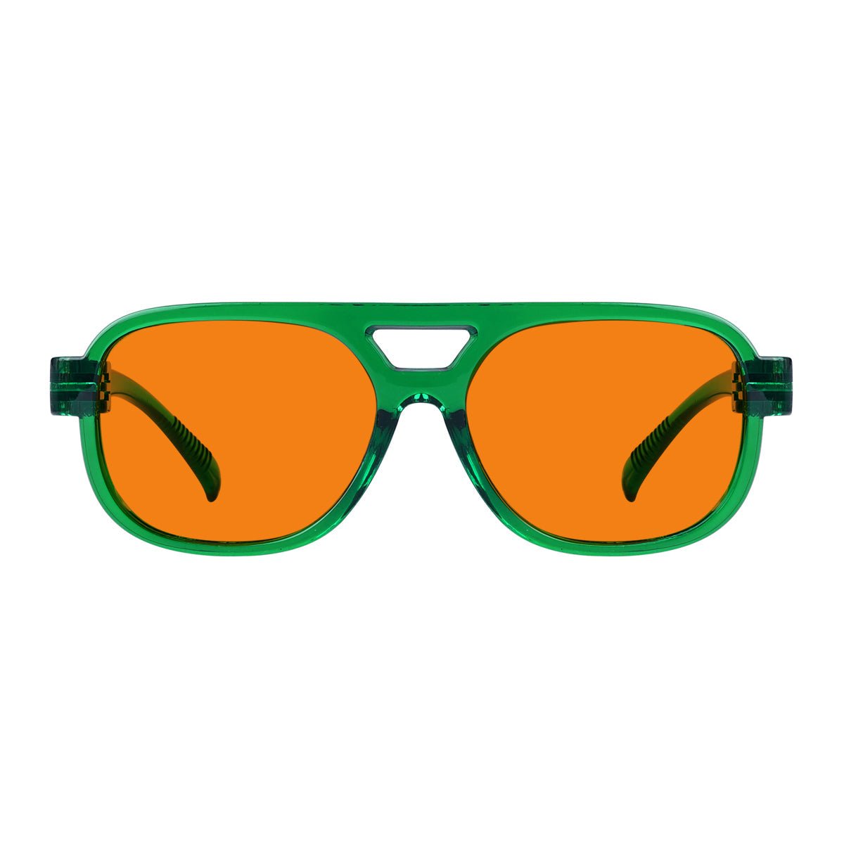 Blue Light Blocking Orange Lens Metalless Eyeglasses R2515-B98 (100%) from eyekeeper
