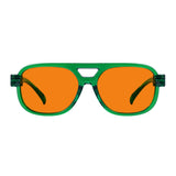 Blue Light Blocking Orange Lens Metalless Eyeglasses R2515-B98 (100%) from eyekeeper