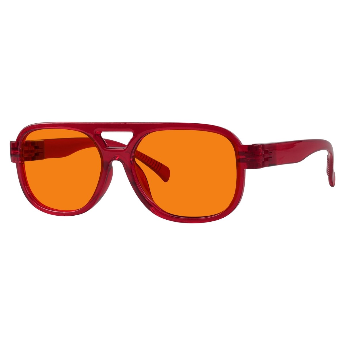 Blue Light Blocking Orange Lens Metalless Eyeglasses R2515-B98 (100%) from eyekeeper